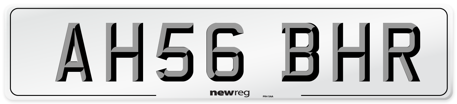 AH56 BHR Number Plate from New Reg